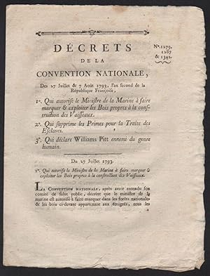 [Caption title:] Décrets de la Convention Nationale, Des 27 Juillet & 7 Août 1793, l'an second de...