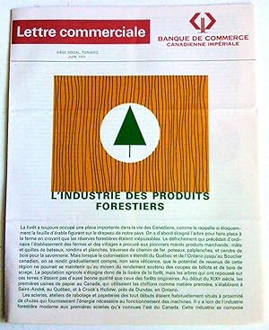 L'Industrie des produits forestiers, Lettre commerciale, juin 1971
