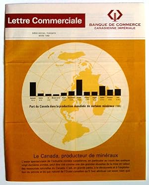 Le Canada, producteur de minéraux, Lettre commerciale, mars 1968