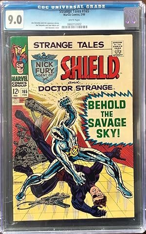 STRANGE TALES No. 165 (Feb. 1968) - Steranko S.H.I.E.L.D. & Doctor Strange - CGC Graded 9.0 (VF/NM)