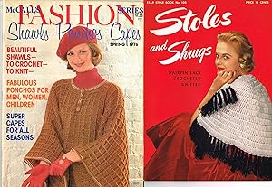 McCALL'S FASHION Shawls, Ponchos, Capes -SPRING 1976 (2) Stoles and Shrugs: Hairpin Lace, Crochet...