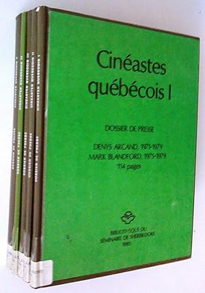 Cinéastes québécois I, II, III, IV, V. Dossier de presse (5 volumes)