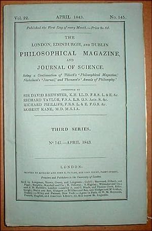 The London, Edinburgh, and Dublin Philosophical Magazine and Journal of Science. Third Series. No...