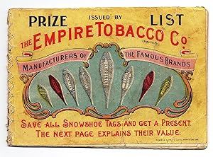 Empire Tobacco Co. Limited Snowshoe tag prize catalogue