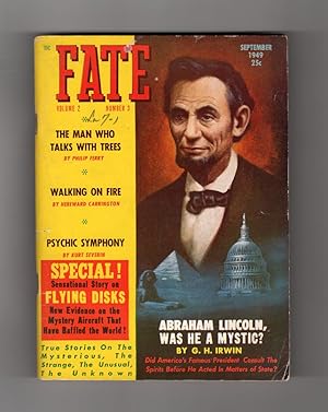 Fate Magazine - True Stories of the Strange and The Unknown. September, 1949. Mysterious Flying D...