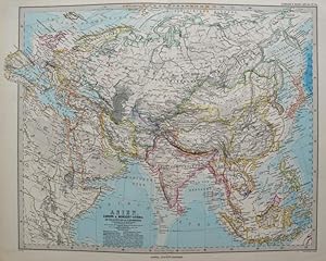 Asien. Europa & Nordost - Afrika im Massstab 1:30.000.000, entworfen von A. Petermann, gestochen ...