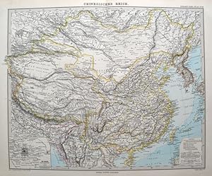 Chinesisches Reich. Nebenkarte Peking im Massstab 1:12.500.000, entworfen von H. Berghans, gestoc...