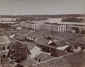 Original - Fotografien. Aufnahme der Kasernenbauten (The Barracks) in Colombo mit Blick auf den S...