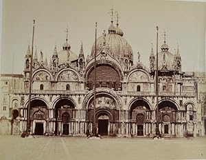 Italien - Venezia ( Venedig ). Original - Fotografien. Nr.2 Venezia Basilica di S. Marco. Albumin...