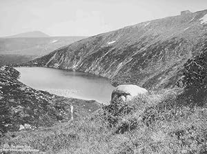 Der grosse Teich mit Heinrichsbaude und Schneekoppe. Schlesien, Deutschland. Albumin - Abzug. Ori...