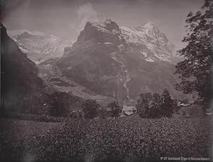 Grindelwald (Eiger et Viescherhörner). Schweiz. Original - Fotografien, braungetönter Albuminabzug