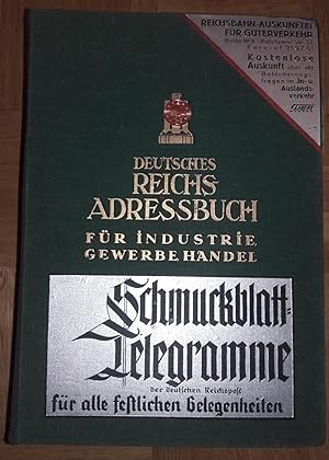 Deutsches Reichs - Adressbuch für Industrie, Gewerbe, Handel. Haupt - und Registerband. Band V. V...
