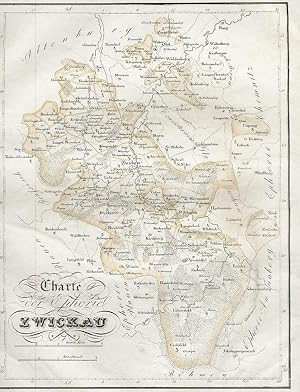 Charte der Ephorie Zwickau aus Atlas des Königreichs Sachsen in 26 Karten