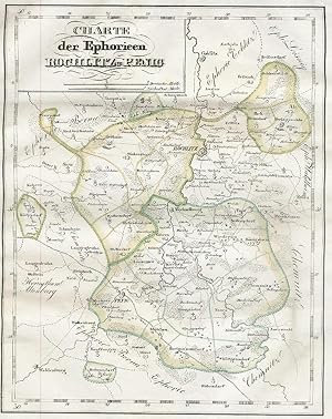 Charte der Ephorie Rochlitz und Penig aus Atlas des Königreichs Sachsen in 26 Karten