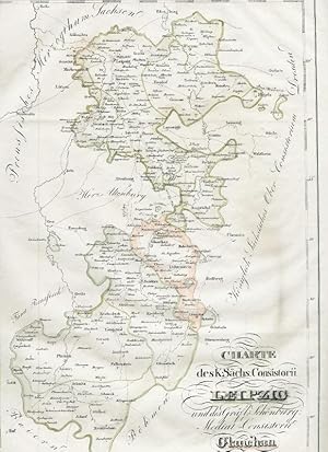 Charte des königl.Sächs. Consistorii Leipzigu.des Gräfl. Schönburg Mediat Consistorii Glauchau au...