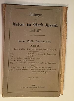 Beilagen zum Jahrbuch des S. A. C. Band XIV. Karten, Profile, Panoramen etc.