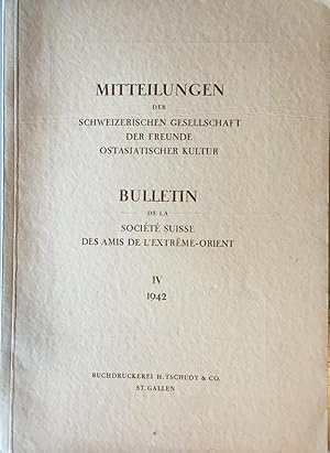 Mitteilungen der Schweizerischen Gesellschaft der Freunde Ostasiatischer Kultur. Bulletin de la S...