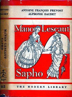 SAPHO and MANON LESCAUT (Two Titles/Authors in One Volume) : ML#85.1, BALLOON CLOTH, 1939/Spring,...