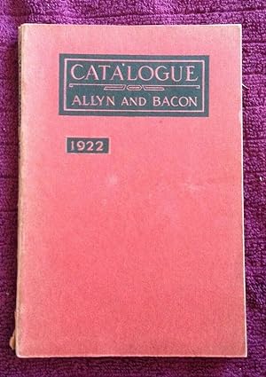 CATALOGUE Allyn and Bacon 1922