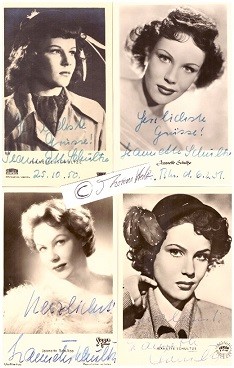 JEANETTE SCHULTZE (auch Jeannette Schultze, 1931-72) deutsche Filmschauspielerin, mit dem Schausp...