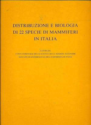 Distribuzione e biologia di 22 specie di mammiferi in Italia
