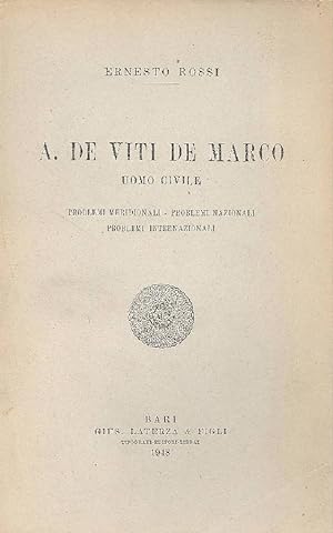 A. De Viti De Marco. Uomo civile