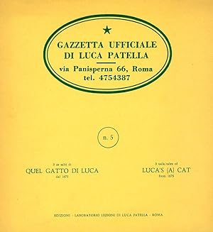 Gazzetta Ufficiale di LP, n. 5. Quel gatto di Luca dal 1675