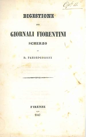 Digestione dei giornali fiorentini. Scherzo