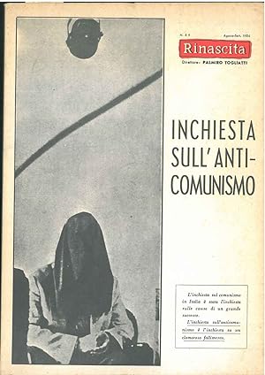 Inchiesta sull'anticomunismo. Numero monografico di Rinascita, anno XI, n. 8-9, ago-sett. 1954