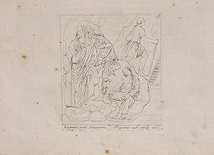 "Fragemente nach antiker Art" originaler breitrandiger Kupferstich/copper engraving ca.15x24cm (D...