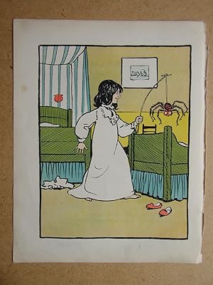 Original John Hassall Colour Print: Mischievous Mary.
