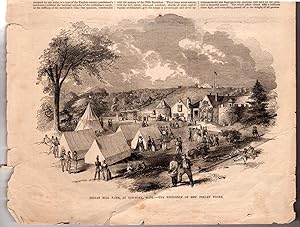 Indian Hill Farm at Newbury, Massachusetts. Wood Engraving, 1853. Residence of Major Ben. Perley ...
