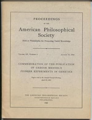 Proceedings of the American Philosophical Society. Vol. 109, Number 4