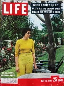 Life Magazine May 12, 1958 -- Cover: Ex-Queen Soraya in Bermuda Garden