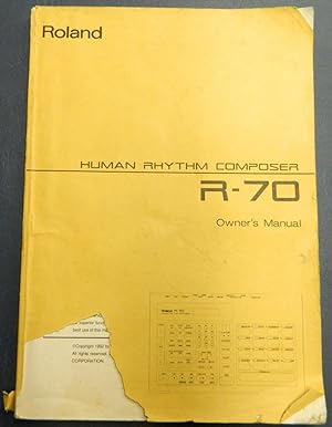 Roland: Human Rhythm Composer R-70 Owner's Manual