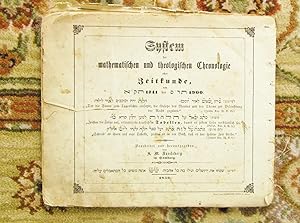 1856 HEBRAIC CALENDAR - SYSTEM der MATHEMATISCHEN und THEOLOGISCHEN CHRONOLOGIE