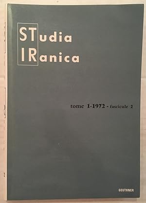 Studia Iranica : Tome 1-1972 - fascicule 2