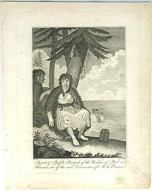 'Front & Profile Portrait Of The Women Of Port De Francais.' Copper engraving of Tlingit women of...