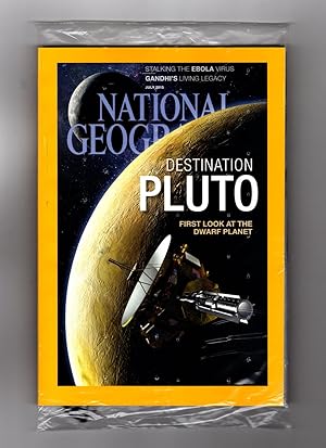 National Geographic In Original Shipping Bag - July, 2015. Pluto; Ebola Virus; Gandhi; Food-Truck...