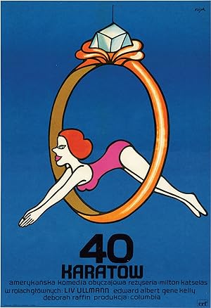 40 karatow [40 Carats] (Original Polish poster for the 1973 film)