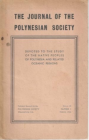 The Journal of the Polynesian Society. Vol. 53. No. 1. March 1944