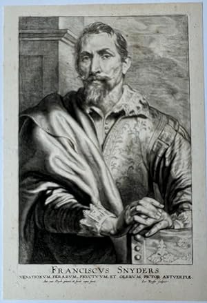 Antique print, etching and engraving | Portrait print of FRANCISCUS SNYDERS. (Portrait of painter...