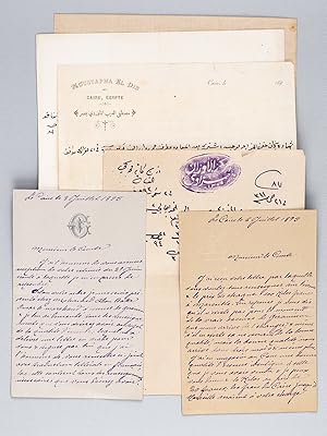 Correspondance égyptienne en arabe et en français datée de juillet 1893, adressée à un Comte (vra...