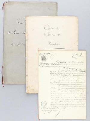 [ Remarquables archives réunissant 4 pièces manuscrites relatives au litige opposant l'héritière ...