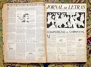 1950 TWELVE Bound Issues RARE BRAZILIAN LITERARY NEWSPAPER "JORNAL DE LETRAS" #7-18