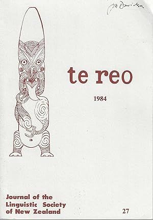 Te Reo. Vol. 27, 1984. Journal of the Linguistic Society of New Zealand.