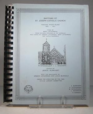 Baptisms of St. Joseph Catholic Church. Pascoag, Rhode Island 1893-1891