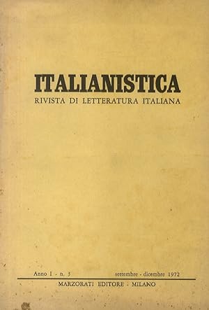 Italianistica. Rivista (quadrimestrale) di letteratura italiana diretta a F. Del Beccaro e R. Neg...