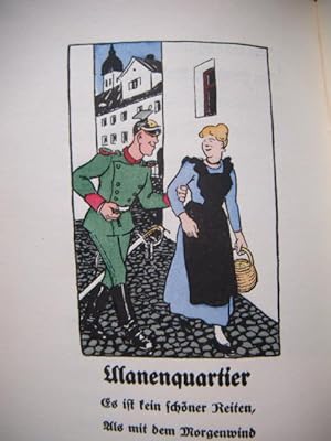 Das Soldatenbuch. Neue schöne und lustige Soldatenlieder. Mit Illustrationen von Erich Wilke.