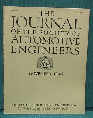 THE JOURNAL OF THE SOCIETY OF AUTOMOTIVE ENGINEERS: November 1918